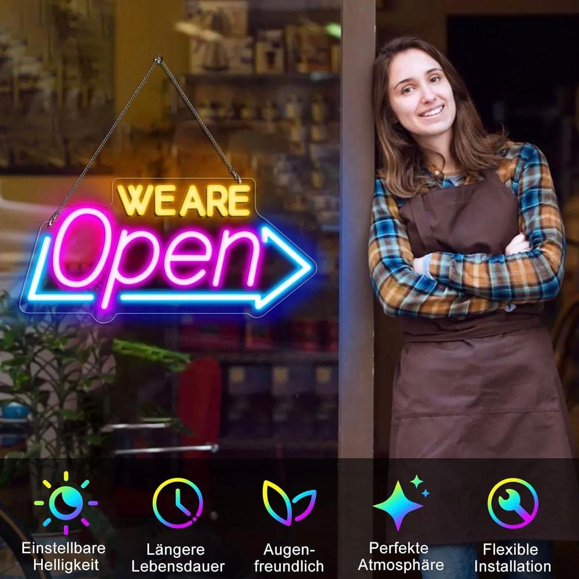 LED Neon Schild We are Open