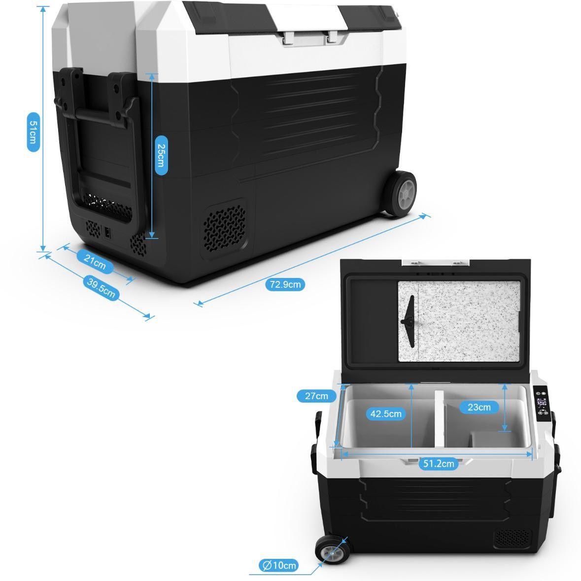 Kompressor-Kühlbox 55L Dual-Zone mit App-Steuerung