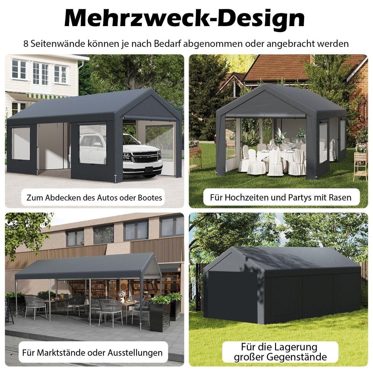 Zeltgarage Carport 6x3m PE