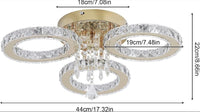 Kristall-LED-Deckenleuchte Modernes Ringdesign