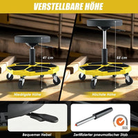 Werkstatthocker höhenverstellbar Rollhocker