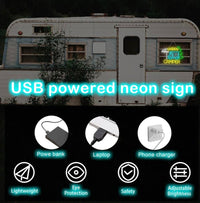 LED Neon Schild Happy Camper