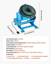 Schweißdrehtisch 400W 500kg Positionierer
