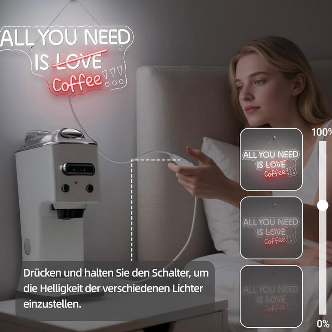 LED Neon Schild Coffee