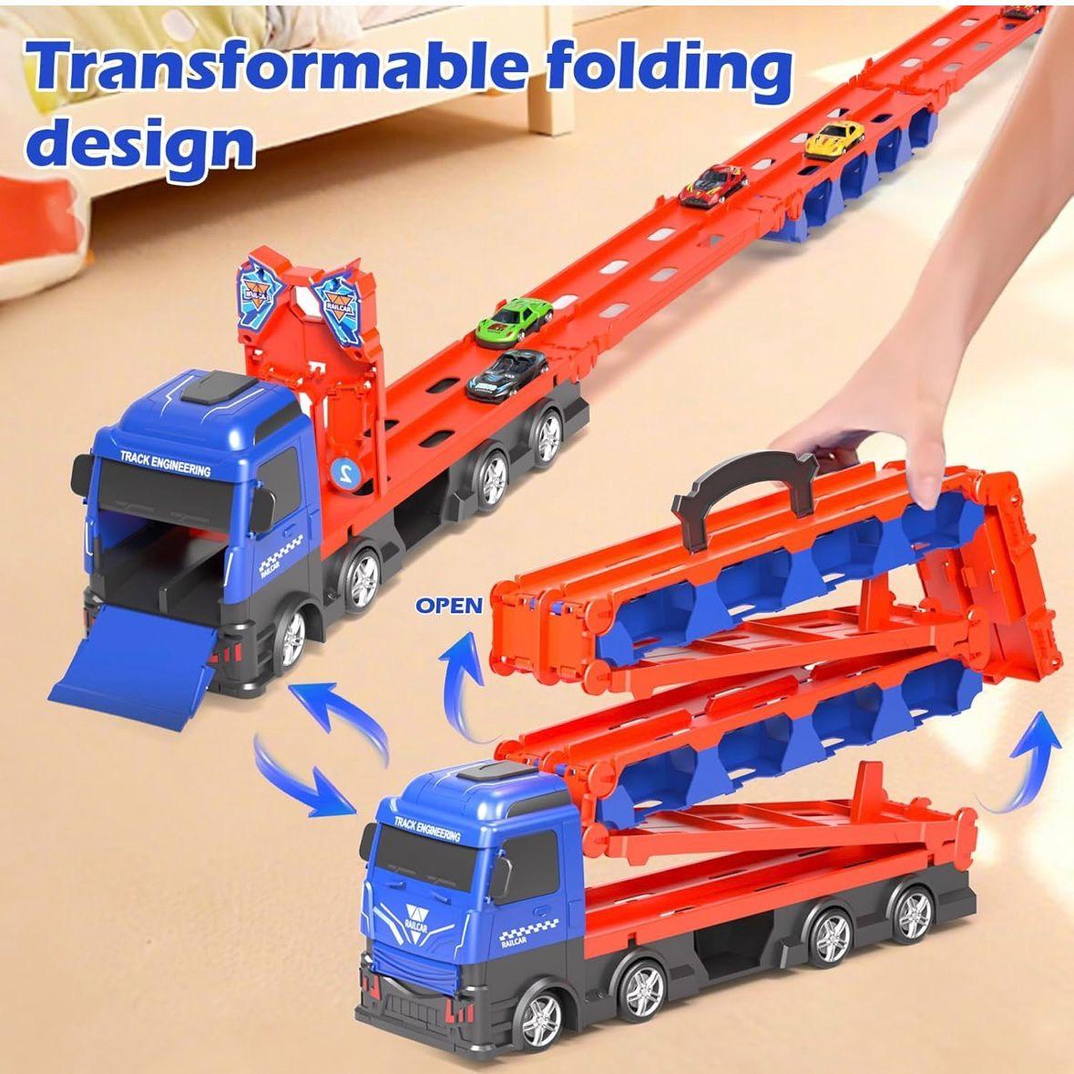 Katapultbahn-Autotransporter Spielset