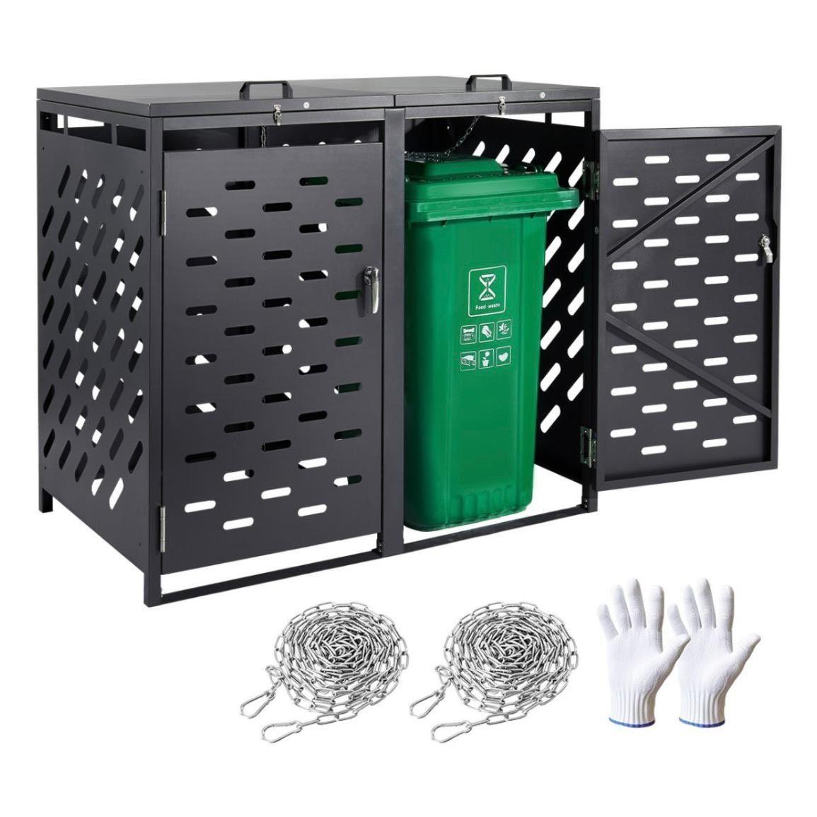 Mülltonnenbox 2x240L Mülltonnen Müllbox Tonnen