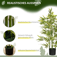 Künstliche Bambuspflanze 90cm Topfpflanze Deko Pflanze