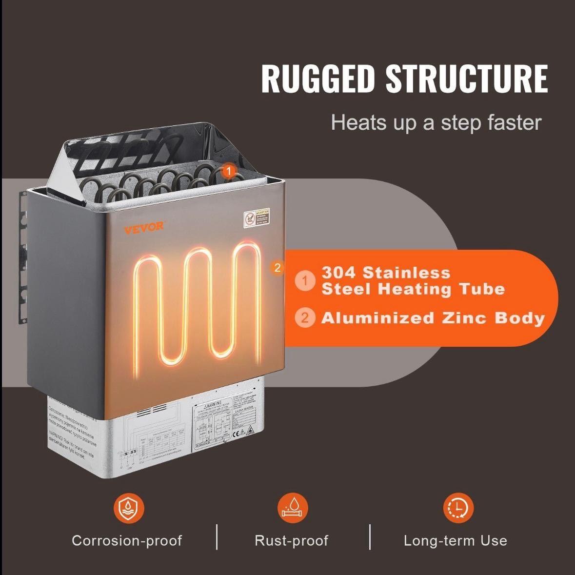 Saunaofen 6kW mit Steuerung