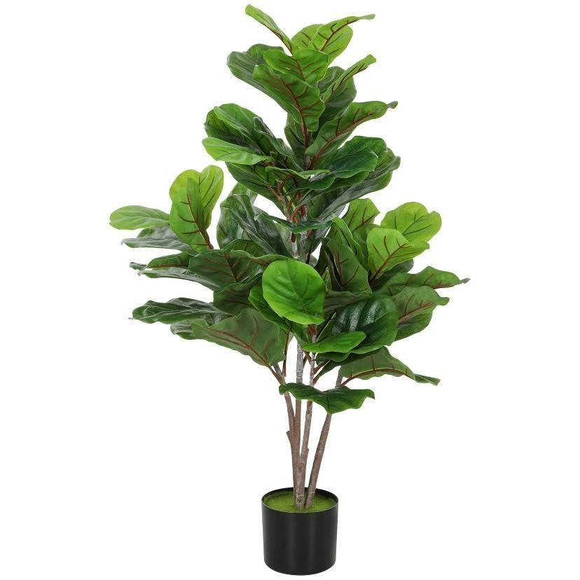 Kunstpflanze Geigenfeige 110cm Zimmerpflanze Deko