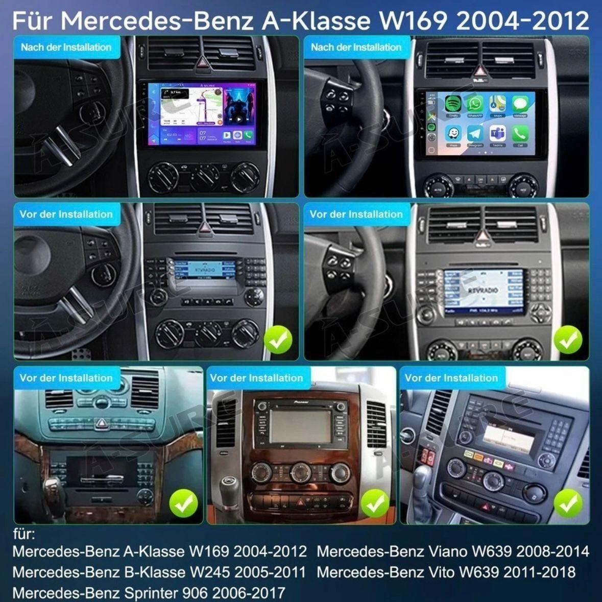 Android 14 Autoradio HD für Mercedes