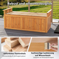 Gartenbank mit Stauraum Holz 2 Sitzer 209L