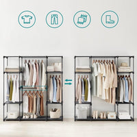 Kleiderschrank/Kleiderständer mit 4 Fächern platzsparend & modern