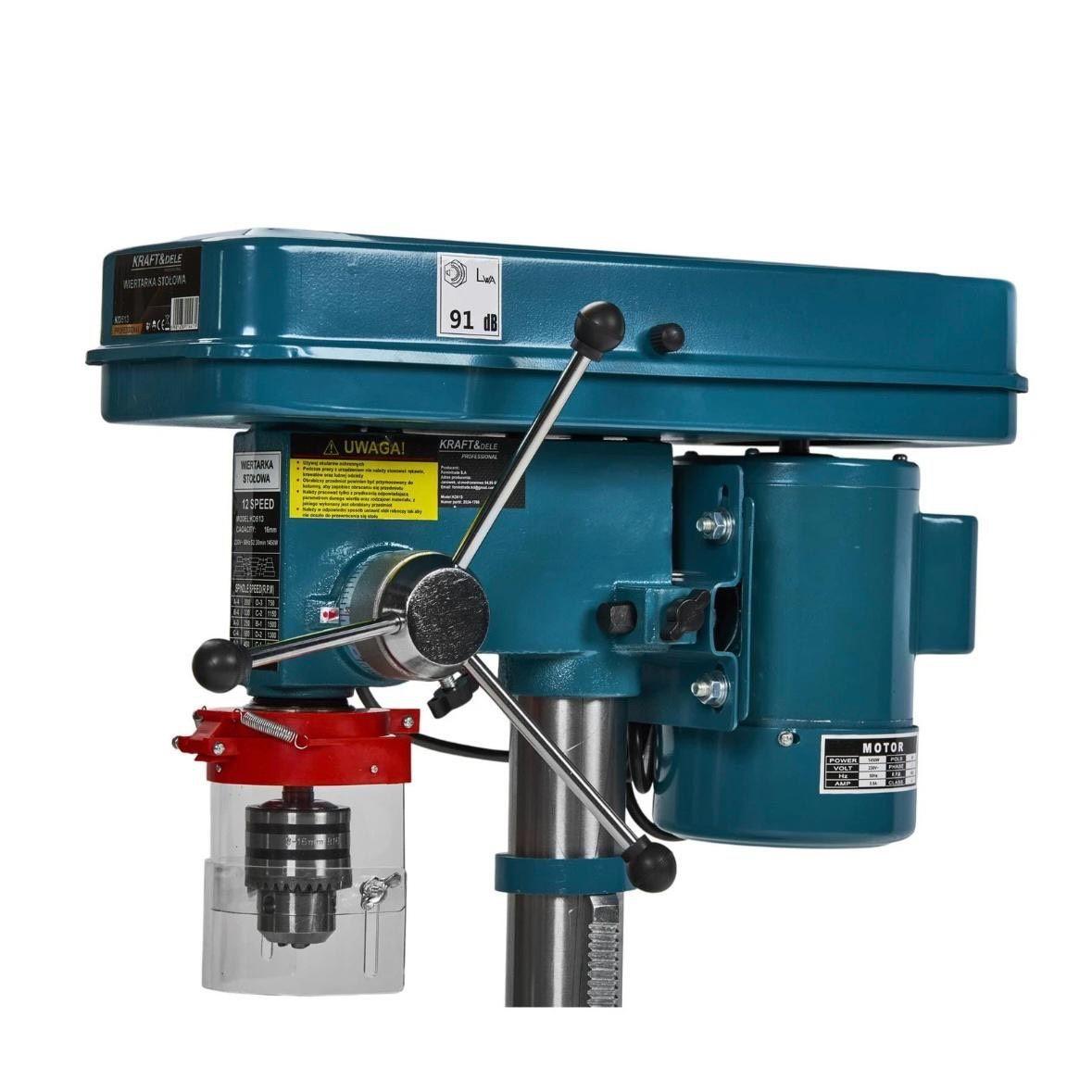 Säulenbohrmaschine 1450W Tischbohrmaschine 12 Gänge 16mm Bohrfutter