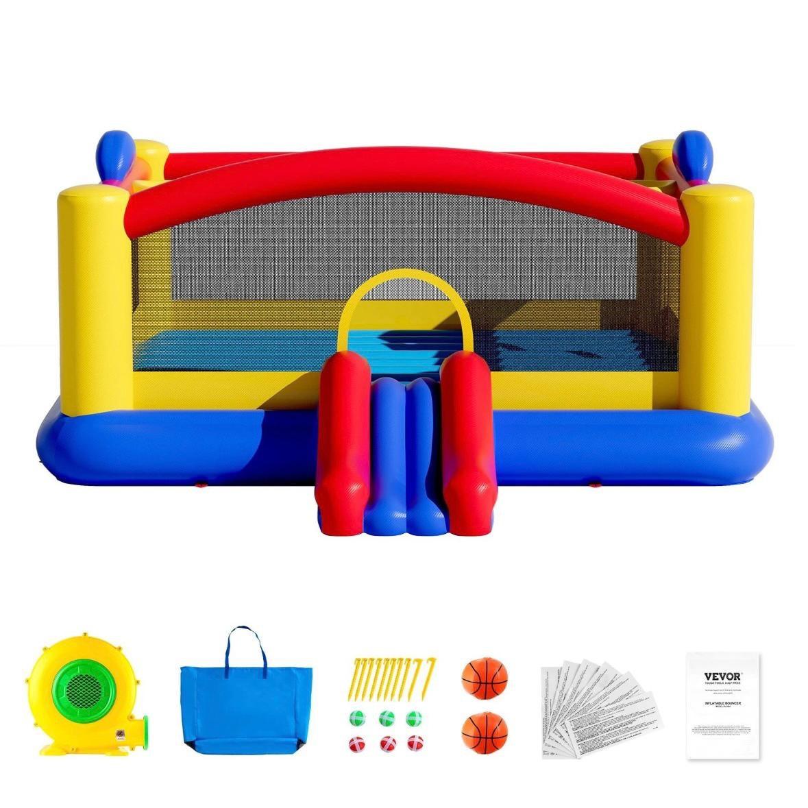 Aufblasbare Hüpfburg mit Rutsche & Spielmodulen