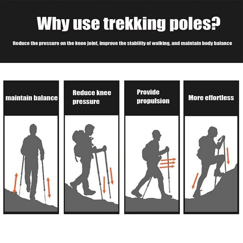 Verstellbare Nordic Walking Stöcke aus Aluminium – leicht & stoßdämpfend