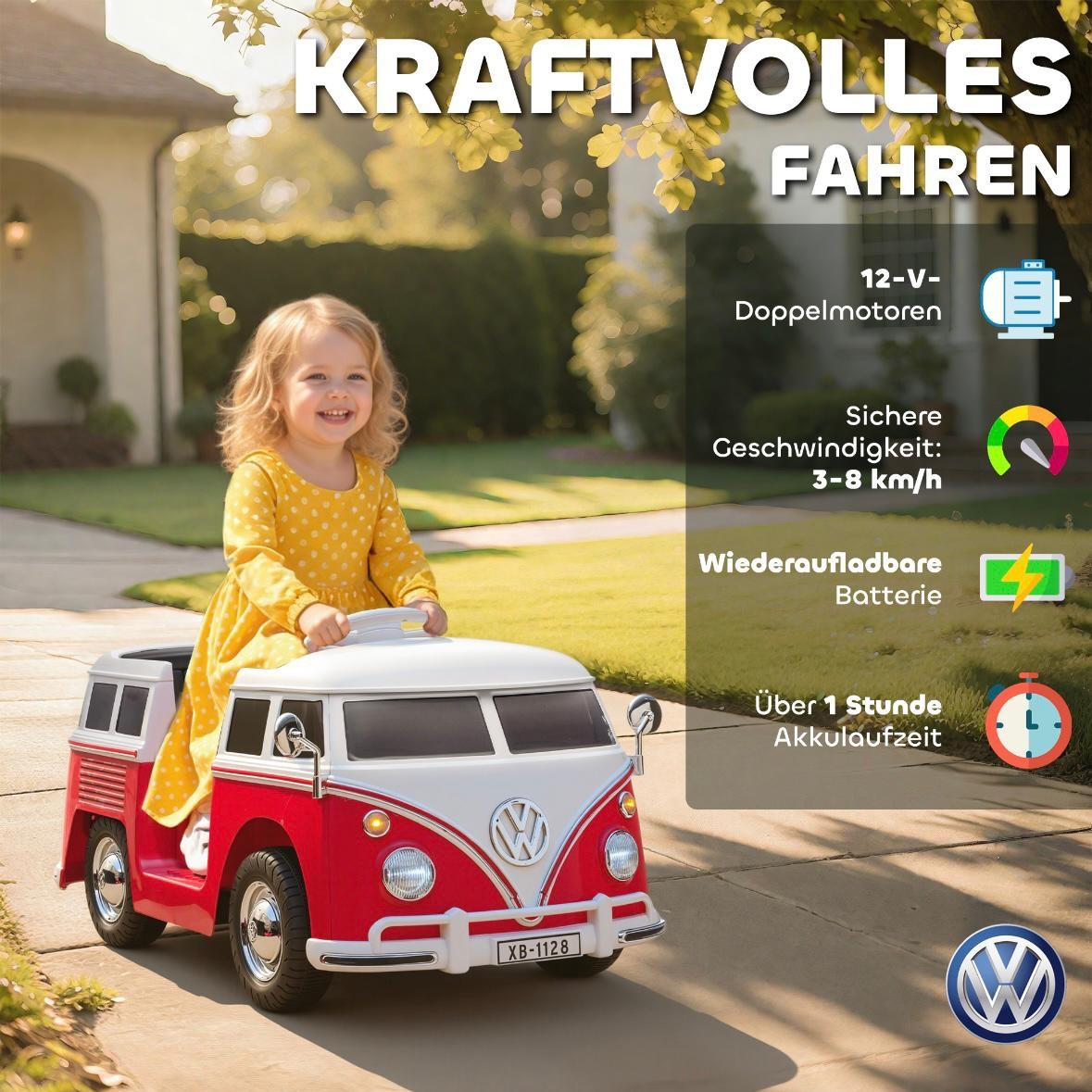 Volkswagen T1 Camper Kinder Elektroauto 12V mit MP3 & Licht