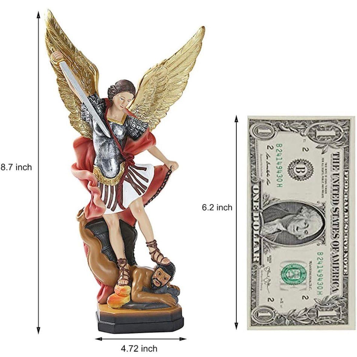 Erzengel Michael Statue Deko Figur religiös Kunstharz