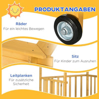 Kinder Sandkasten mit Spielhaus & Sonnendach aus Holz Garten Outdoor