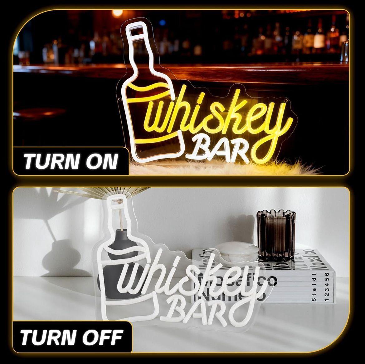 LED Neon Schild Whiskey Bar