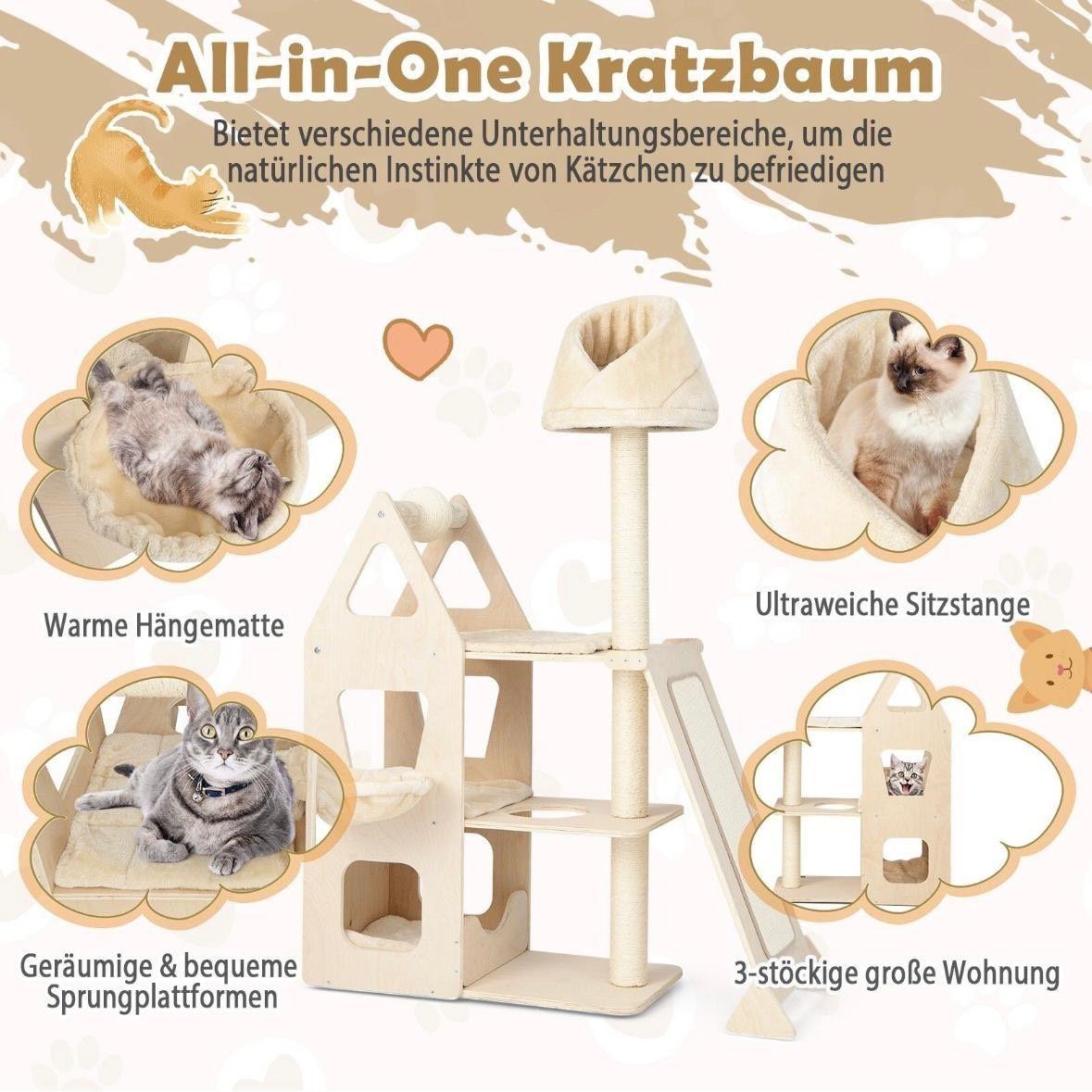 Kratzbaum Katzenbaum Katzenhöhle 155cm