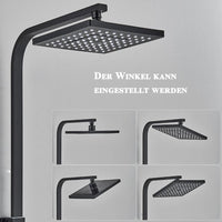 Schwarze Duscharmatur mit Gleitschiene Wandmontage Einhebelmischer