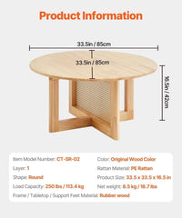 Couchtisch Rattan-Design Boho & modern