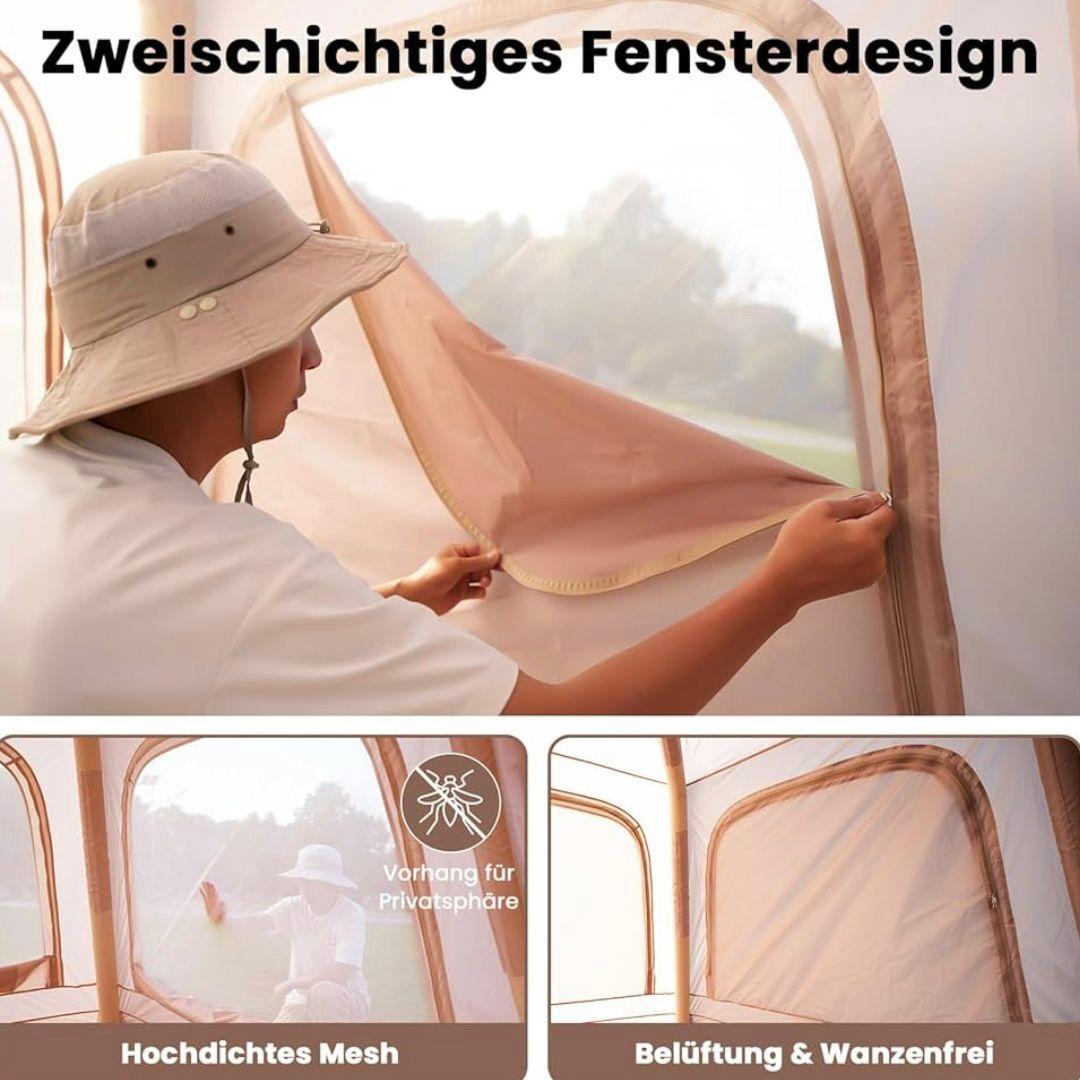 Aufblasbares Campingzelt für 2–4 Personen