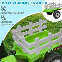 Elektrischer Kindertraktor mit Anhänger 12V mit Fernbedienung