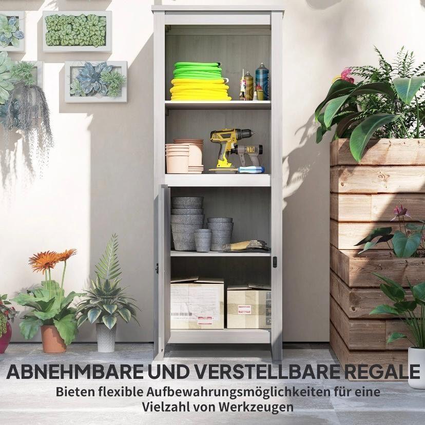 Gartenschrank Holz 160cm Geräteschrank Schrank