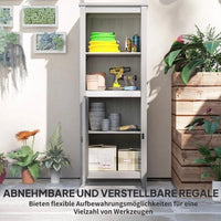 Gartenschrank Holz 160cm Geräteschrank Schrank