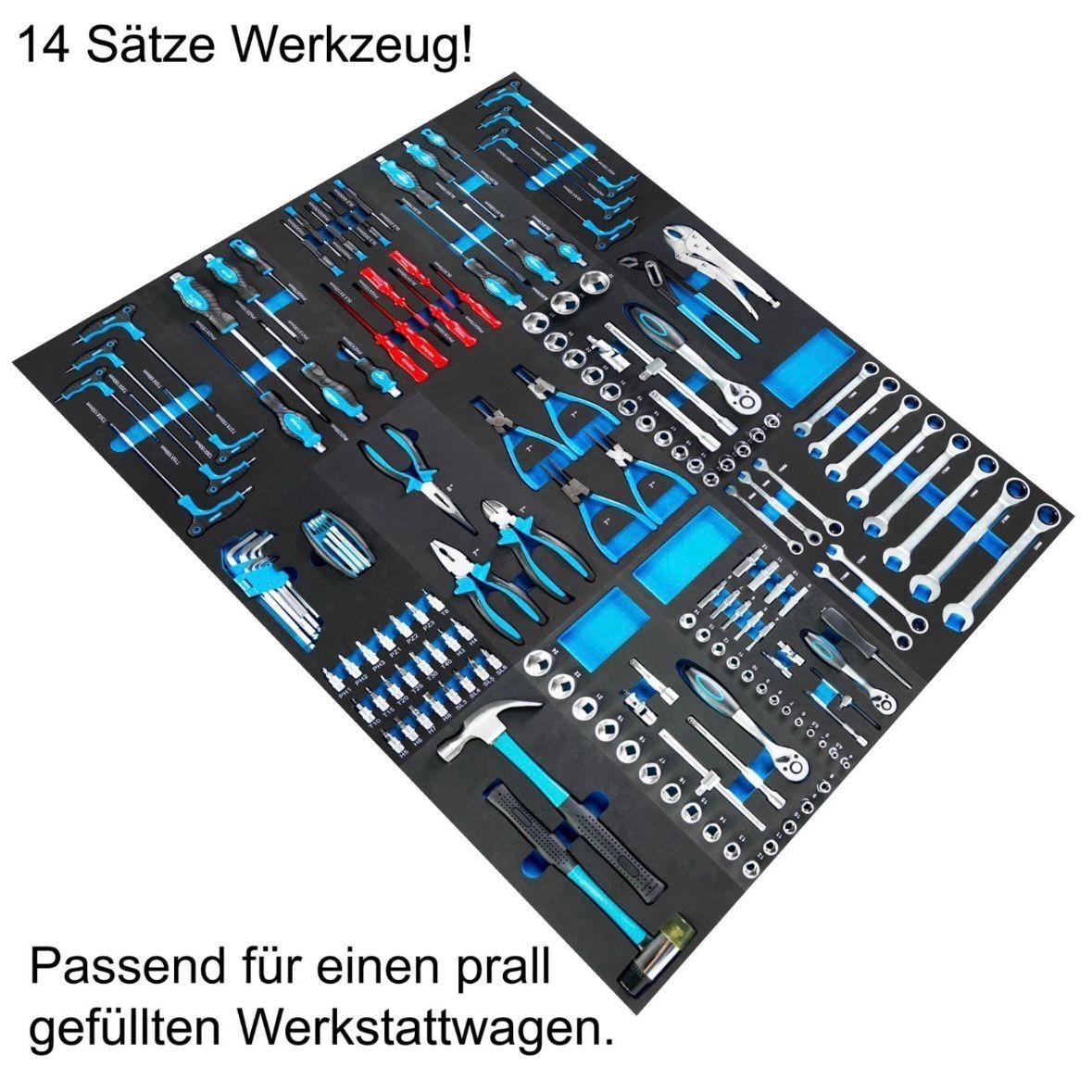 Werkzeugset Werkzeugwagen Werkzeugwageneinlagen