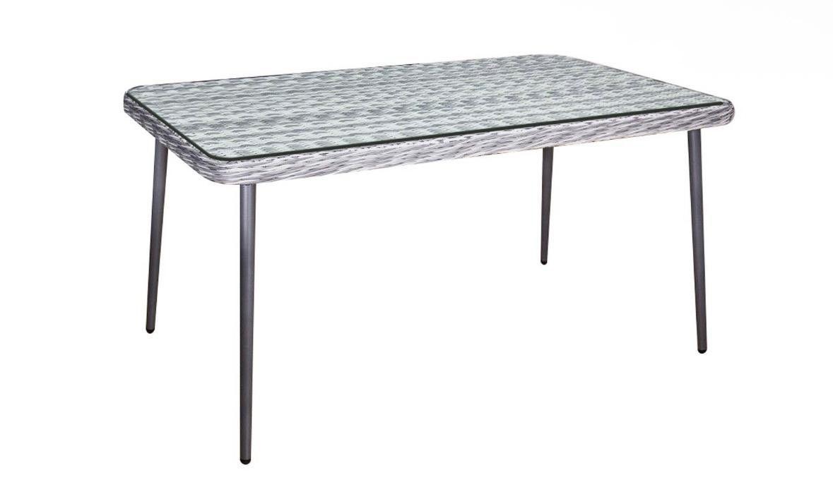 Gartenmöbel Set Aluminium & Polyrattan 6 Personen