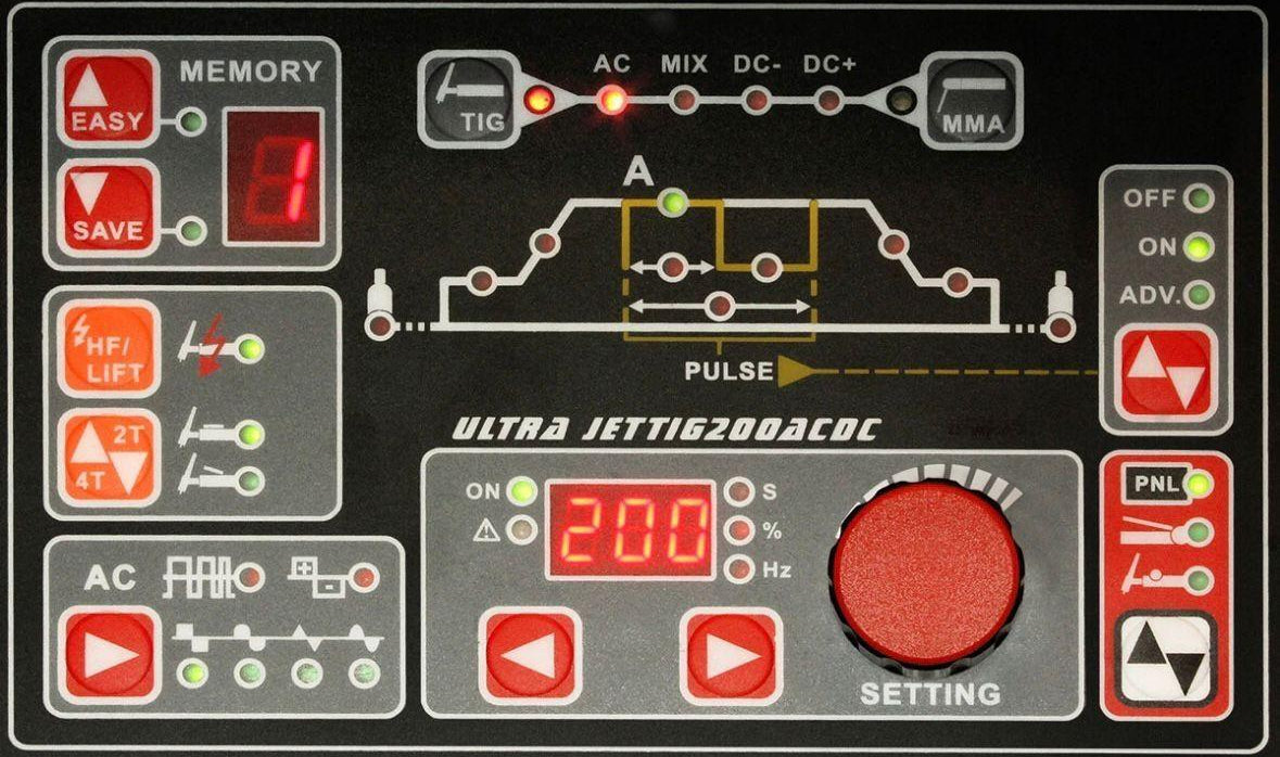 AC/DC WIG Inverter-Schweißgerät 200A mit Pulsfunktion & Fußpedal