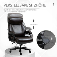 Ergonomischer Bürostuhl Braun mit Wippfunktion & PU-Leder