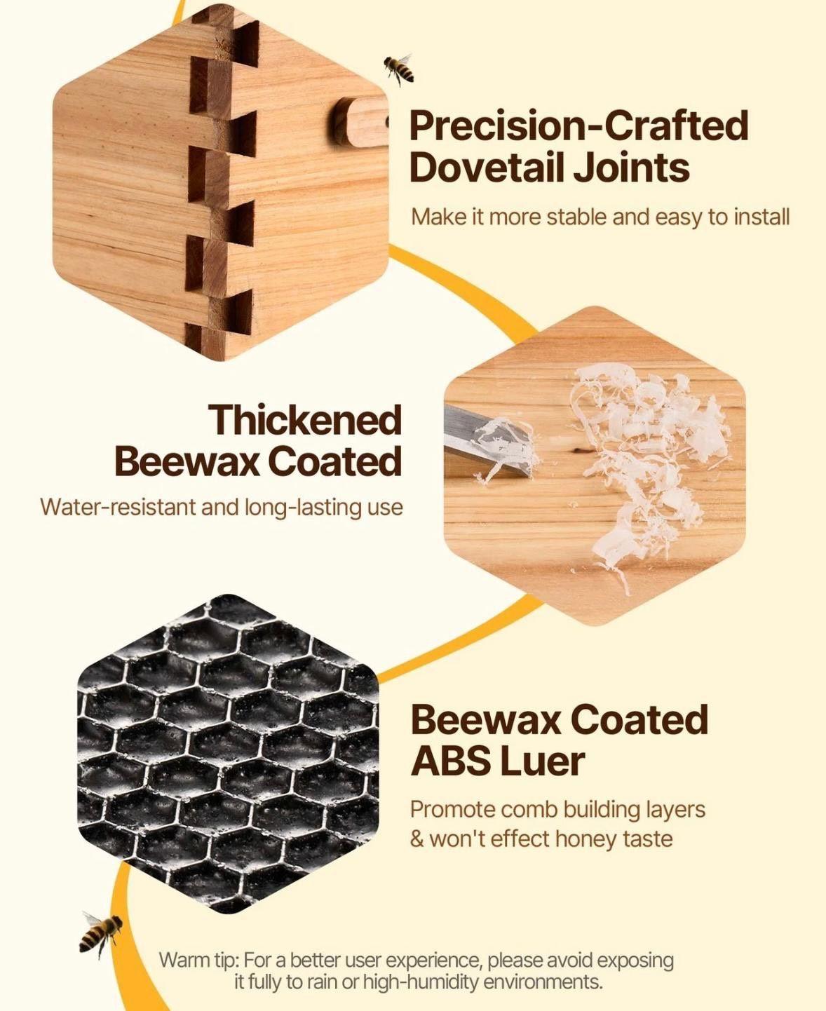 Bienenstock aus Massivholz – robust & wetterfest