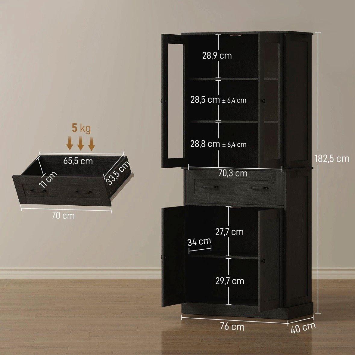Küchenschrank Buffet schwarz