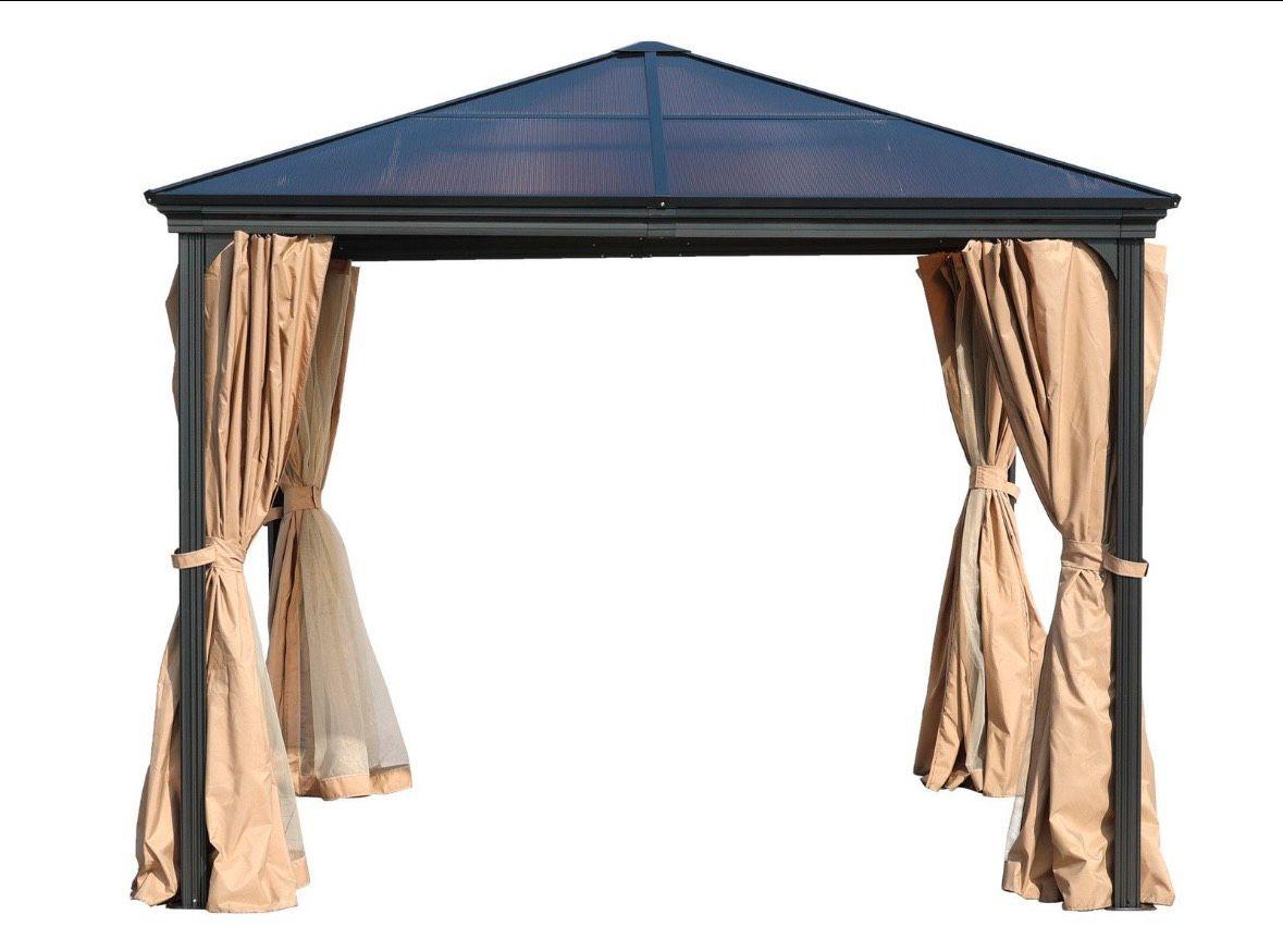 Pavillon 3x3m mit Vorhängen