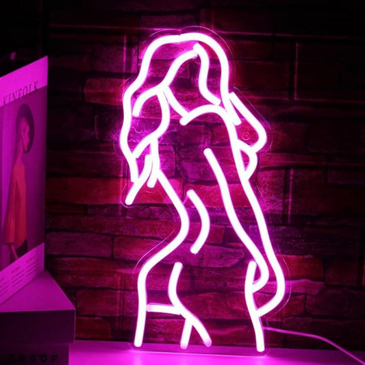 LED Neon Schild Frauen Silhouette