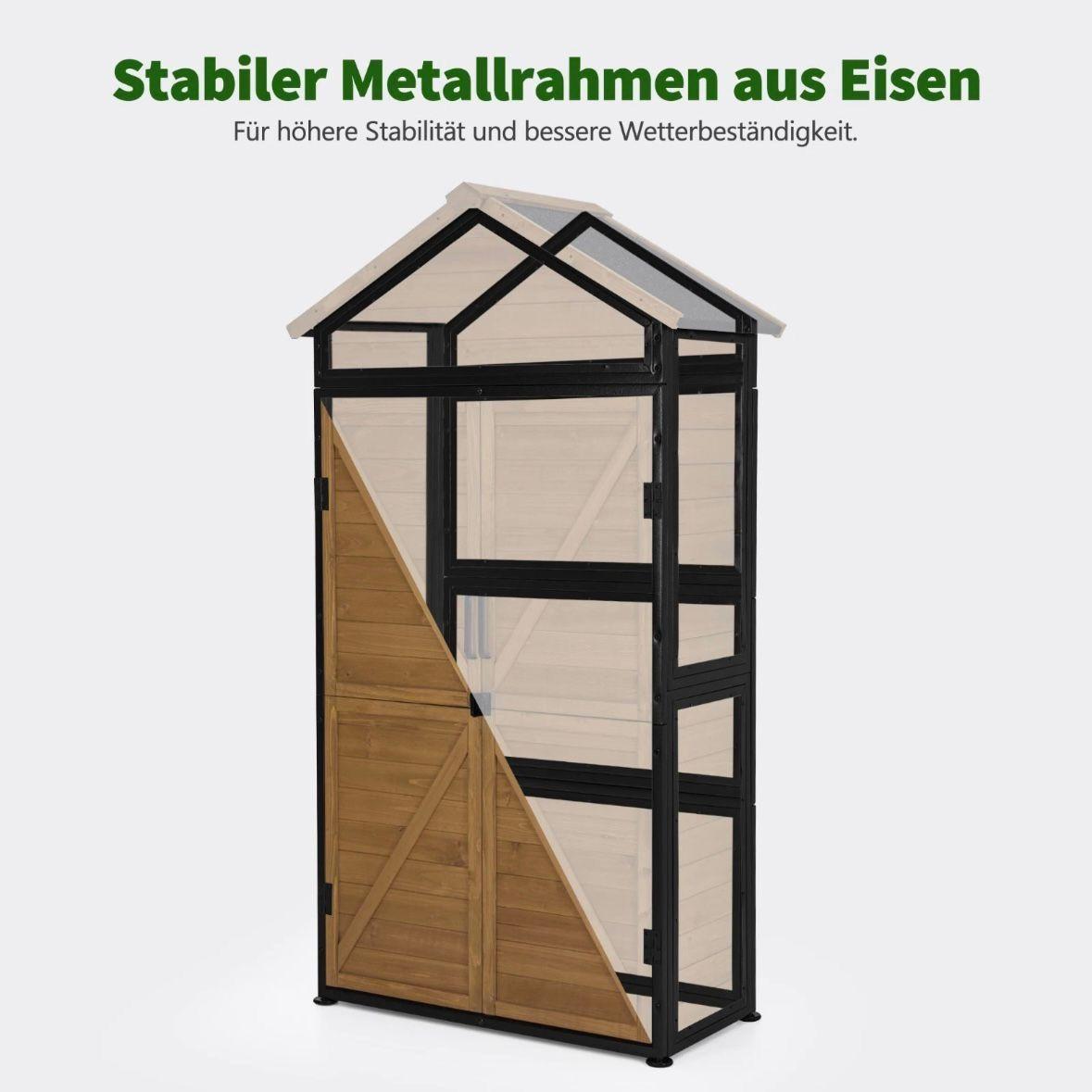 Gartenschrank Holz Geräteschrank Gerätehaus Werkzeugschrank
