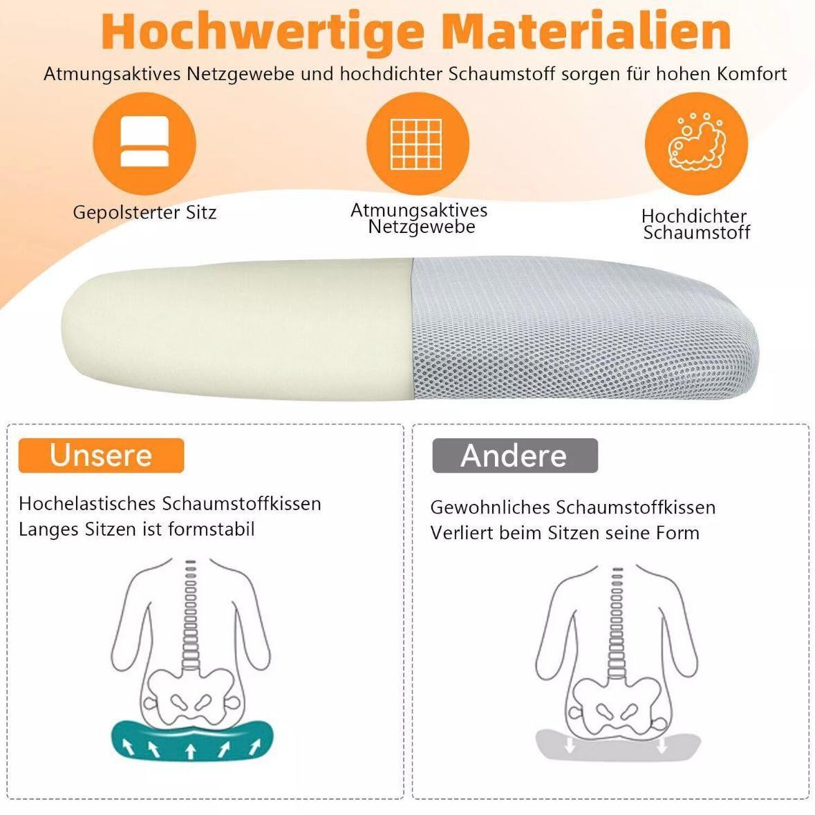 Ergonomischer Bürostuhl Schreibtischstuhl höhenverstellbar Rückenlehne