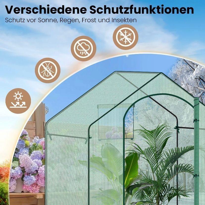 Foliengewächshaus 200×80×200cm Garten Gewächshaus