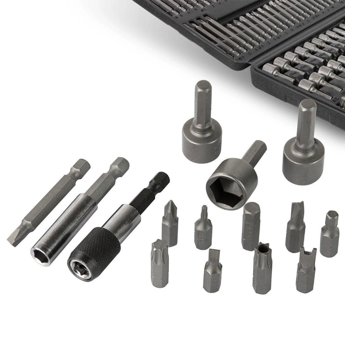 208tlg Bit-Satz aus Chrom-Vanadium-Stahl im Systemkoffer