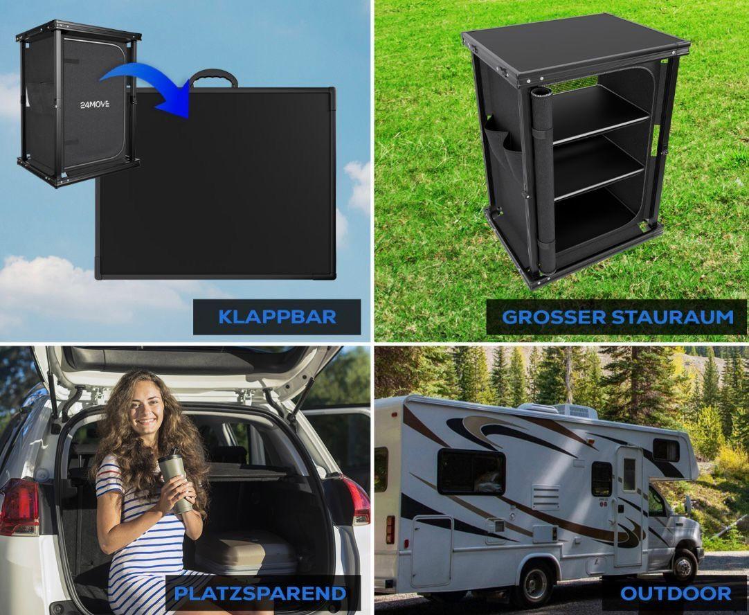 Faltbare Campingküche mit Arbeitsplatte & Stauraum
