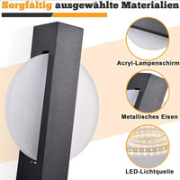 Moderne Wandleuchte mit Zugschalter rundes Design
