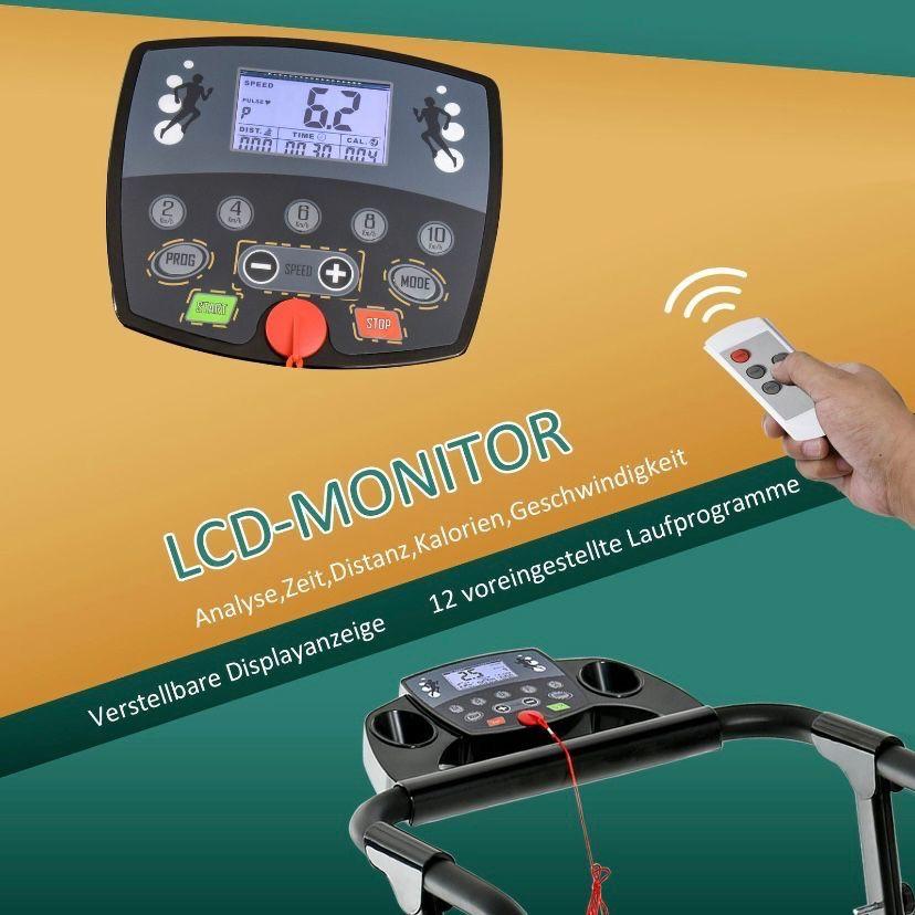 Elektrisches Laufband klappbar mit LCD & 12 Programmen