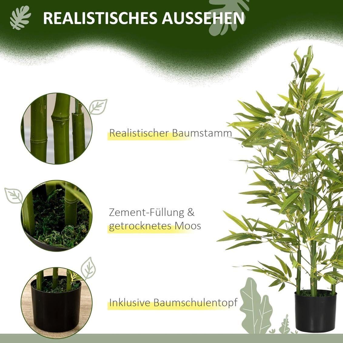 Kunstpflanze Bambus 90cm künstlich Deko