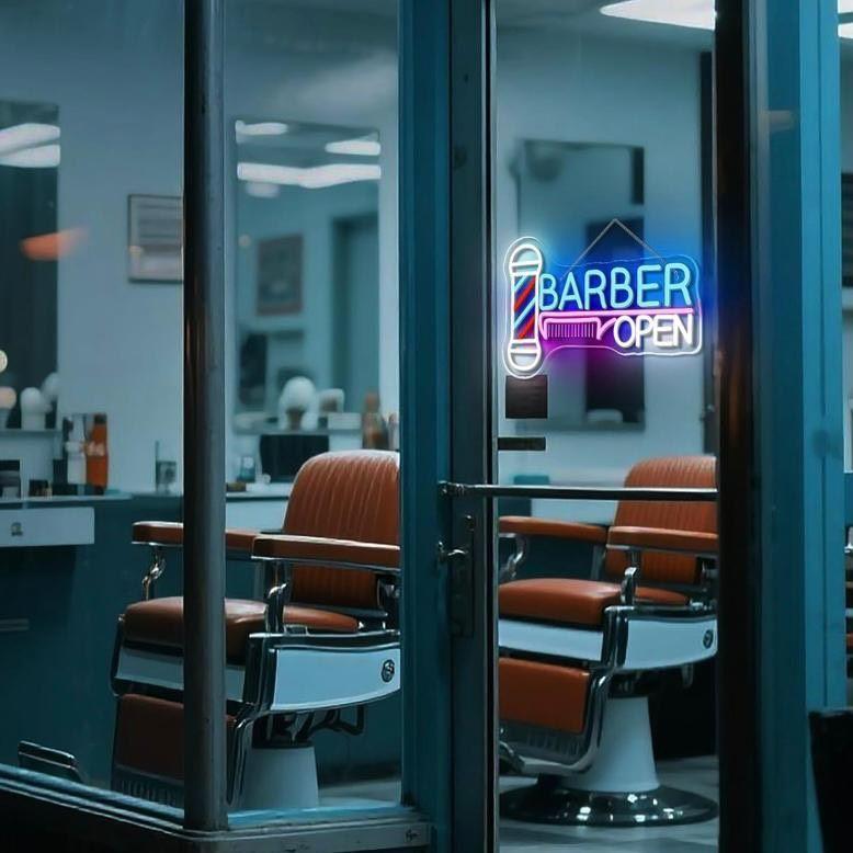LED Neon Schild Barber OPEN