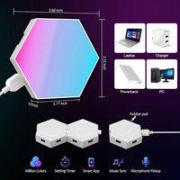 LED Hexagon Wandleuchte RGB