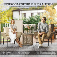 Gartenmöbel Set 3-tlg Balkon Sitzgruppe Rattan