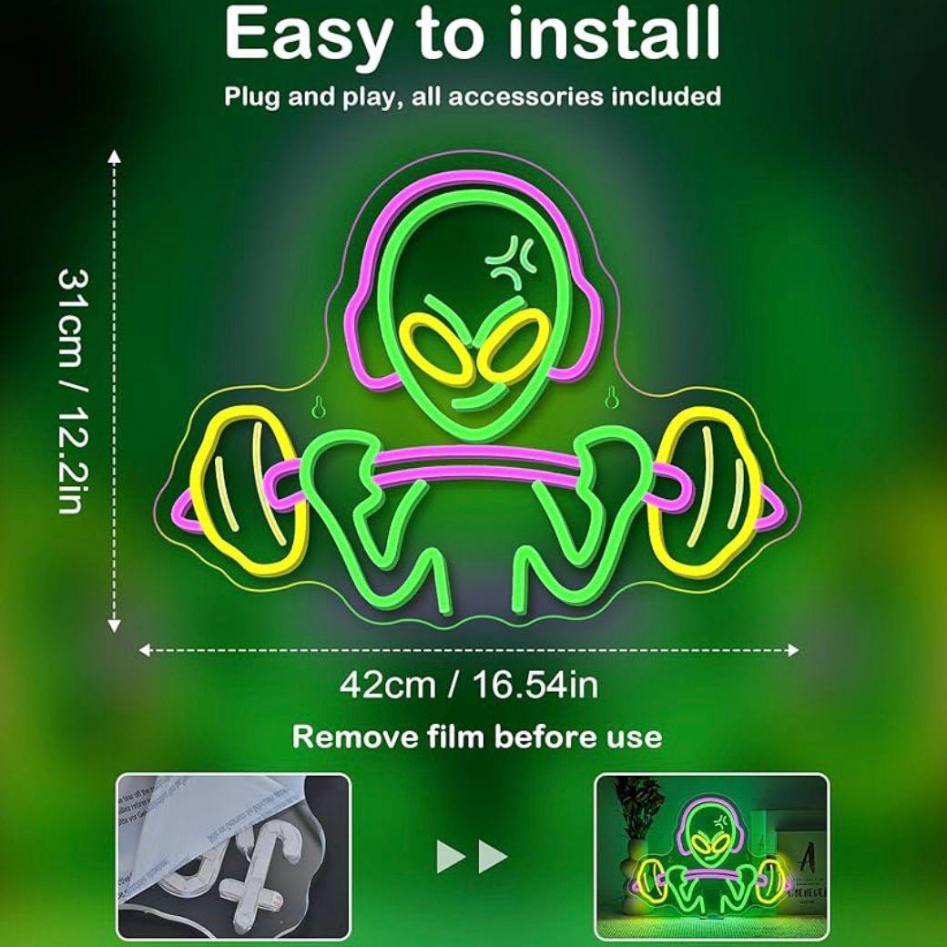LED Neon Schild Alien Fitness